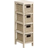 DRŽALA, STOJALA, KLJUKICE TENDANCE MDF OMARICA S 4 PREDALI NARAVNA RJAVA