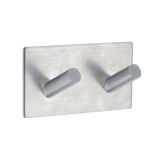 DRŽALA, STOJALA, KLJUKICE TENDANCE SIVA DVOJNA INOX KLJUKICA OGLATE 3M ZA ZALEPIT