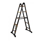 DVODELNA LESTEV 2X4 STOPNIC, TELESKOPSKA 0.9 M/3.4 M, ČRNA