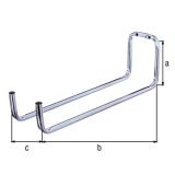 RAZNA OBEŠALA ALBERTS DVOJNA FI 12, 90X120X330 NOSILNOST 6 KG