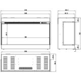 ELEKTRIČNI KAMIN AFLAMO SUPERB 3D 100