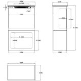 ELEKTRIČNI KAMIN AFLAMO TOWER 56 + STOJALO