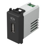 POSEBNA VTIČNICA MODUL POLNILNIK USB 5V 2.1A ČRN, 1M