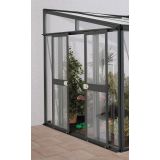 ELEMENT ZA RASTLINJAK VITAVIA DVOJNA DRSNA VRATA ATHENA ANTRACITNA. S STEKLOM ESG