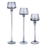 SVEČNIK BIZZOTTO ELEN GRIGIO 3 VELIKOSTI