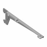 ENOJNI NOSILEC ZA POLICO HETTICH DIY 180 MM, SREBRN SESTAVLJEN PAR=2 KOS