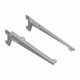 ENOJNI NOSILEC ZA POLICO HETTICH DIY 230 MM, SREBRN SESTAVLJEN PAR=2 KOS