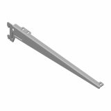 ENOJNI NOSILEC ZA POLICO HETTICH DIY 380 MM, SREBRN SESTAVLJEN PAR=2 KOS