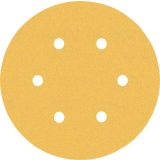 EXPERT C470 BRUSNI PAPIR S 6 LUKNJAMI ZA EKSCENTRIČNE BRUSILNIKE, 150 MM, G 120, 50 KOSOV