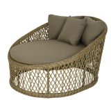 LEŽALNIK IZ UMETN. RATANA DECORIS FEZ DNEVNI POČIVALNIK 148X120X86 CM