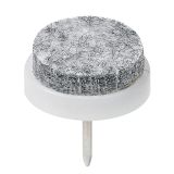 DRSNIK Z ŽEBLJIČKOM HETTICH DIY FI 24X21 MM, SINTETIČNI FILC, RJAV,  V ZAVOJU JE 8 KOS