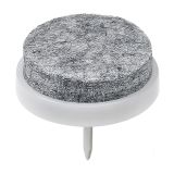 DRSNIK Z ŽEBLJIČKOM HETTICH DIY FI 24X21 MM, SINTETIČNI FILC, RJAV,  V ZAVOJU JE 8 KOS