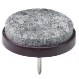 DRSNIK Z ŽEBLJIČKOM HETTICH DIY FI 24X21 MM, SINTETIČNI FILC, RJAV, V ZAVOJU JE 16 KOS