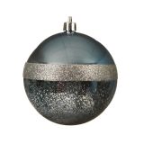 MODRA BUNKICA Z DEKORJEM 8 CM