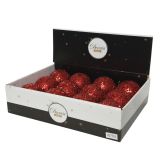 BUNKA ZA NOVOLETNO JELKO RDEČE BARVE, FI 80 MM