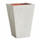 FIBER ZUNANJI LONEC NANTONG YUNFENG PLAIN SQUARE SIV 32 X 32 VIŠINA 46 CM