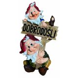 FIGURA, OKRASNA PALČEK Z NAPISOM DOBRODOŠLI VIŠ.40 CM