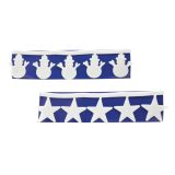 DEKORACIJA R+W FILC SNEŽAKI ALI ZVEZDE BELA 116 CM