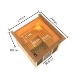 FINSKA SAVNA ASKJA 4+9KW GRELEC BIO PREDNJI VHOD+STREŠ.VENEC