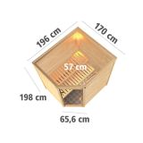 FINSKA SAVNA MIA+9KW GRELEC ZR KOTNI VHOD+RJAVA ZAT.VRATA