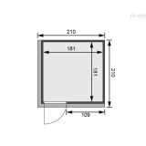 FINSKA SAVNA RODIN 2+9KW GRELEC NR PREDNJI VHOD+STREŠ.VENEC