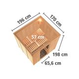 FINSKA SAVNA SODIN 5+9KW GRELEC BIO PREDNJI VHOD+STREŠ.VENEC