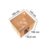 FINSKA SAVNA SODIN 7+9KW GRELEC ZR PREDNJI VHOD