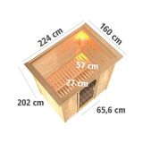 FINSKA SAVNA SONJA 6+9KW GRELEC BIO PREDNJI VHOD+STREŠ.VENEC