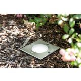 VGRADNA VRTNA SVETILKA FLOOR INOX 3.5W WW GU10 IP67, KVADRATNA