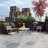 FLORA ORIGAMI STOL FULL STEEL KREM