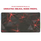 GAMING PODLOGA ZA MIŠKO GENESIS CARBON 500 MAXI FLASH, ČRNO-RDEČA