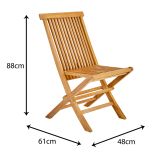 LESENI STOL NATERIAL SET 2 KOS, ANTEA 61X48X88 TIKOV LES