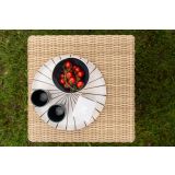 GARNITURA UMETNI RATAN NATERIAL KOTNA ALU, 2 TAB. + JED.MIZA