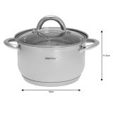 GARNITURA / SET POSODE KINGHOFF 6 DELNA INOX KH-447