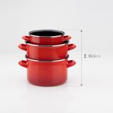 GARNITURA / SET POSODE METALAC 3/1 STANDARD EMAJL RDEČA