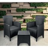 PP VRTNA GARNITURA MEGAPLAST AMORA ET 3/1 ANTRACIT