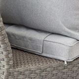 GARNITURA UMETNI RATAN NATERIAL DRIOS KOTNA ALU BREZ MIZE, TEMNO SIVA