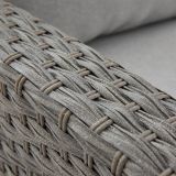 GARNITURA UMETNI RATAN NATERIAL DRIOS KOTNA ALU BREZ MIZE, TEMNO SIVA