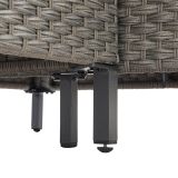 GARNITURA UMETNI RATAN NATERIAL DRIOS KOTNA ALU BREZ MIZE, TEMNO SIVA