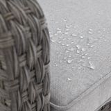 GARNITURA UMETNI RATAN NATERIAL DRIOS KOTNA ALU BREZ MIZE, TEMNO SIVA