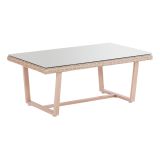 GARNITURA UMETNI RATAN NATERIAL MEDENA 5P ALU 3P+2 NASLANJAČA+1 MIZA