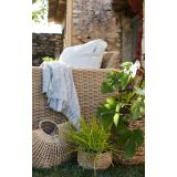 GARNITURA UMETNI RATAN NATERIAL MEDENA 5P ALU 3P+2 NASLANJAČA+1 MIZA