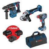 GBH 18V-26 + GDX 18V-200C + GWS 18V-10