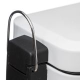 KOPALNIŠKI KOŠ ZA SMETI GEPARD BELI KOŠ ZA SMETI 5L PRAVOKOTEN S PEDALOM KOV.