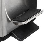 KOPALNIŠKI KOŠ ZA SMETI GEPARD SREBRNI KOŠ ZA SMETI 5L PRAVOKOTEN S PEDALOM KOV.