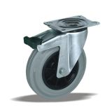 GIBLJIVO KOLO Z ZAVORO LIV-KOLESA 200 ZV INOX PPGUVA SI