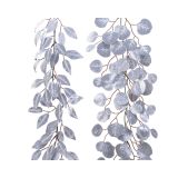 GIRLANDA LISTKI 150 CM SREBRNA