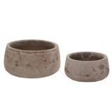 GLINENI ZUNANJI LONEC MICA MOUNT POSODA OKROGLA BEIGE - V14XD29CM