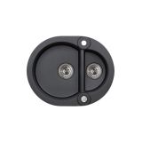 GRANITAL POMIVALNO KORITO ALVEUS ROLL 80, CARBON-G91 595X475 MM