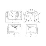 GRANITAL POMIVALNO KORITO ALVEUS SENSUAL 60, G05M TWILIGHT 900X610 MM